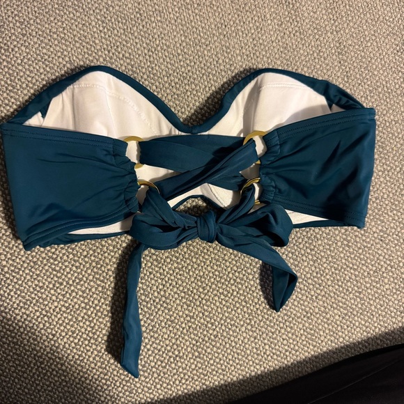 Teal Bandeau Bikini Top - Picture 2 of 6